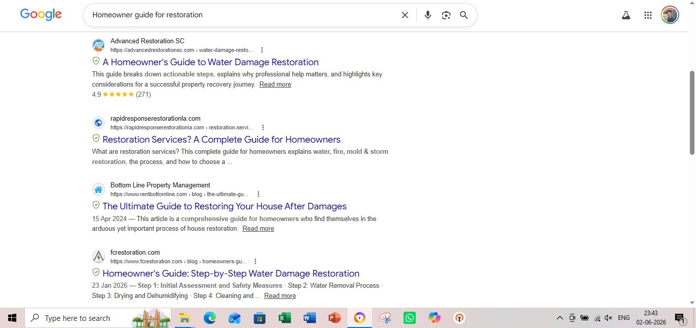 Good Example Of Storytelling For Water Damage Restoration Companies According to my SEO Guide for Water Damage Restoration Companies