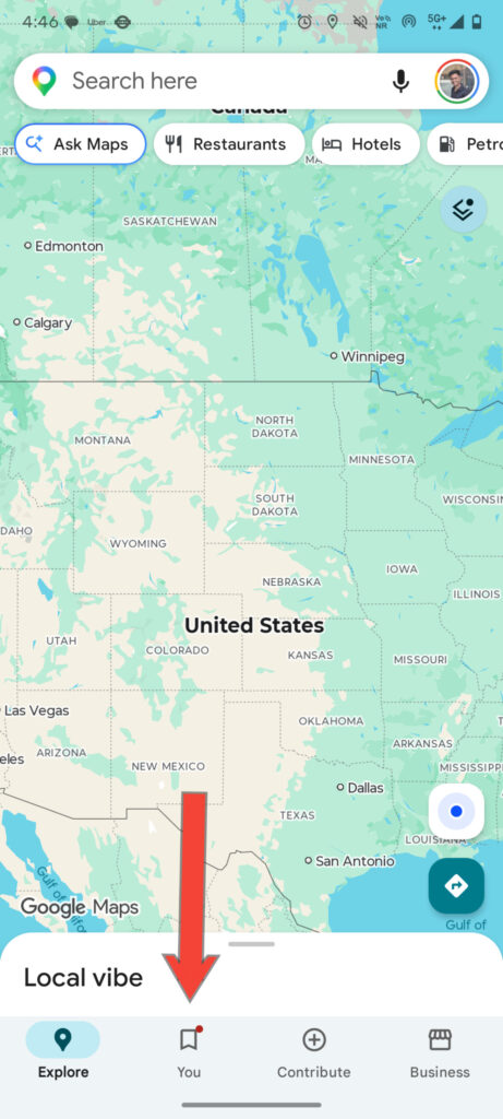 Step 2 Of How to add your home address to Google Maps
